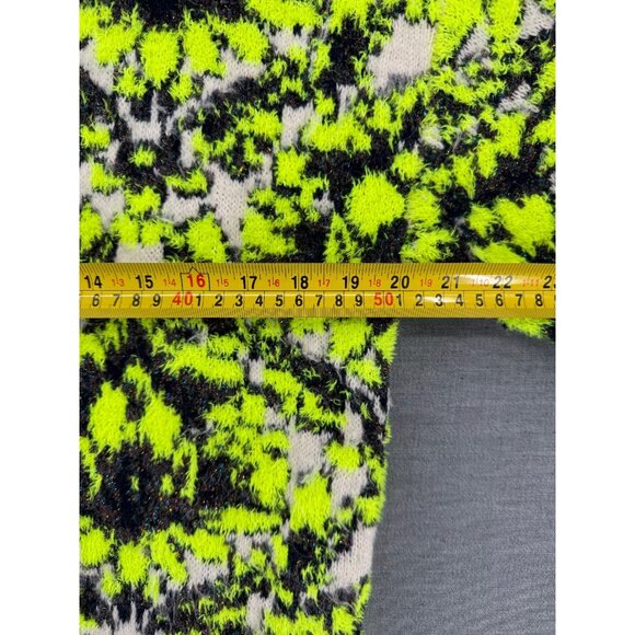 Anthropologie Cristina Fuzzy Fleece Quarter Zip Pullover Green Womens S - Picture 6 of 7